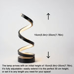 LED spiral dimmable table lamp