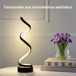 LED spiral dimmable table lamp
